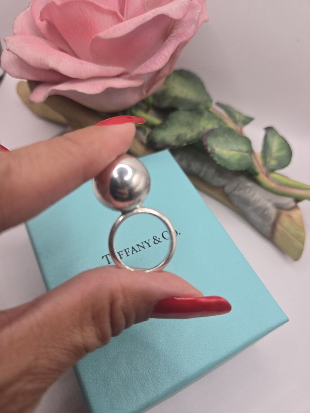 Tiffany & Co. Silver Ball Ring